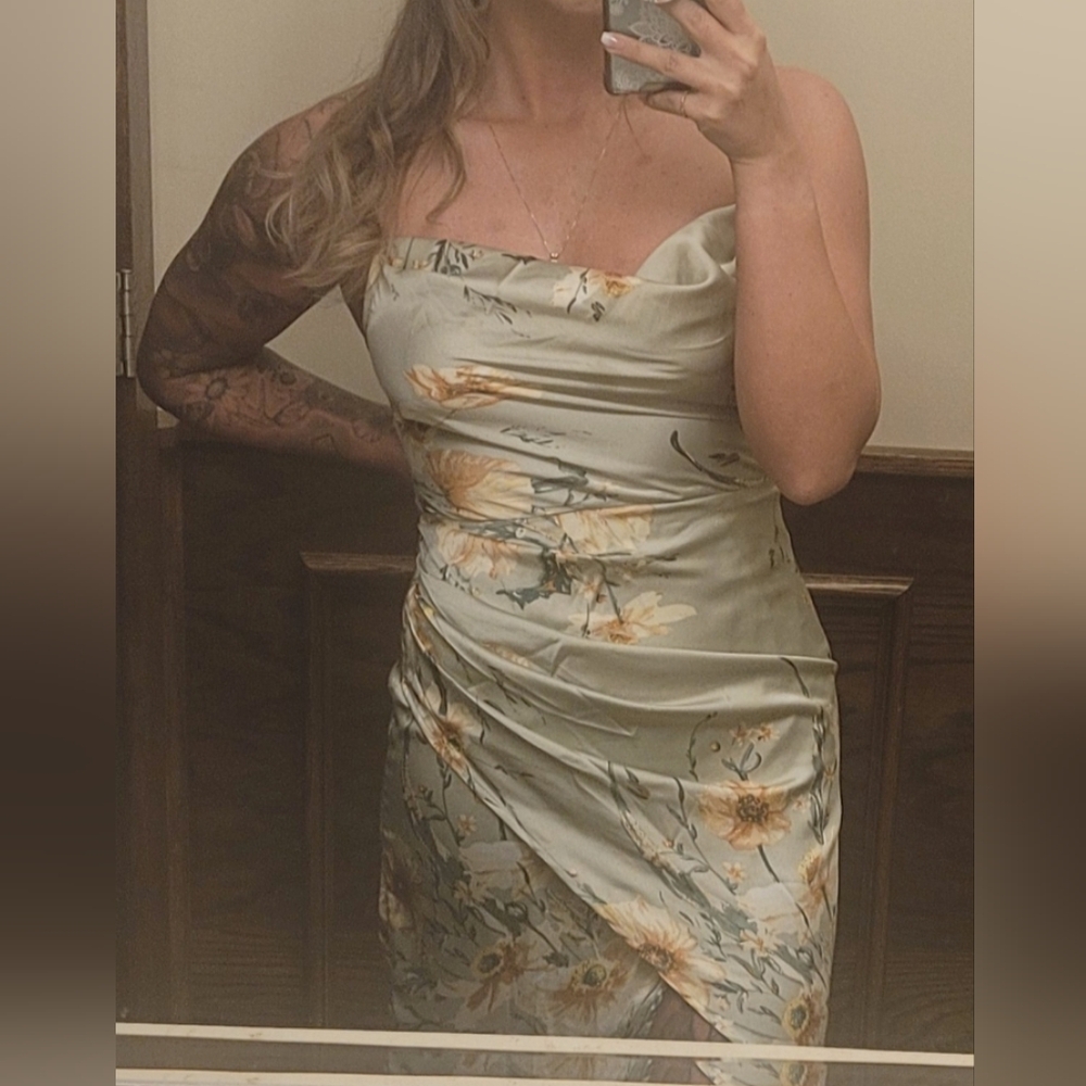 Silk floral dress